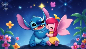 Stitch And Angel Couple Wallpaper