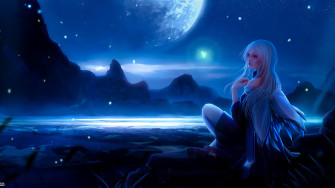 Inside Moonlight Anime Girl 4k HD Wallpaper Image