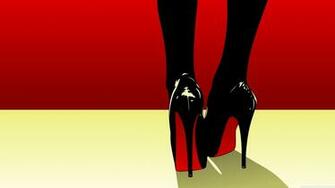 Pop Art High Heels Shoes Red Bottom Ultra HD Desktop Background