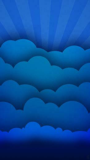 Blue Cloud Rays iPhone Wallpaper