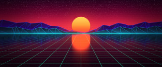 X Minimalist Modern Outrun Sunset R Widescreenwallpaper