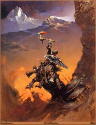 Photos Horse Shield Frank Frazetta Battle Axes Warrior Fantasy