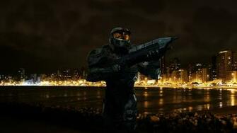 Epic Halo Space Battle Wallpaper Video Game
