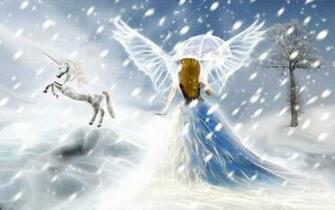 Angel And Unicorn Unicorns Photo