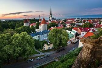 Wallpaper Tallinn Estonia Old Town Road