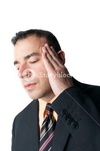 Stressed Out Business Man Isolated Over A White Background Worried