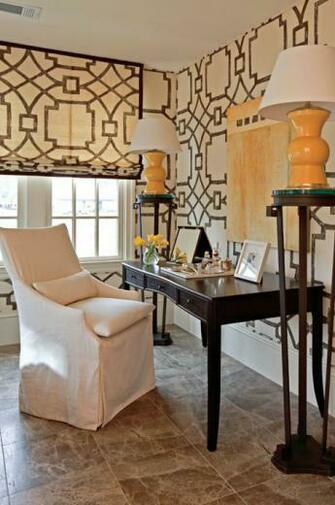 Black And White Trellis Wallpaper