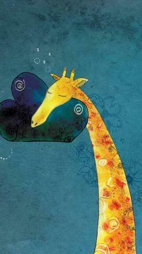 S6 HD Giraffe And Pillow Samsung Galaxy Wallpaper