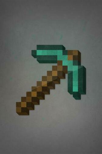 Minecraft Pickaxe iPhone iPad Desktop Wallpaper Seanwes Hand