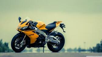 Aprilia Rsv4 Yellow Motorcycle 4k HD Desktop Wallpaper For