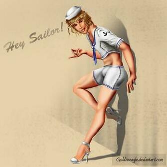 Navy Pin Up Girls Wallpaper By Goldeneagle