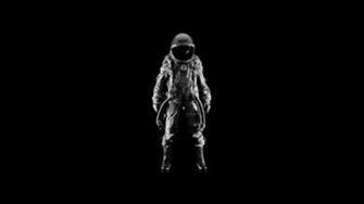 Men Suit Helmets Simple Background Black Astronaut Wallpaper