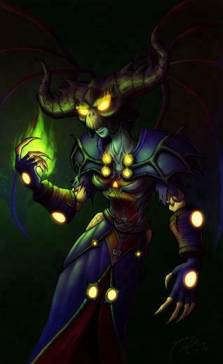 Wow Undead Warlock By Evion