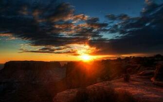 Mountain Sunset Wallpaper HD Background