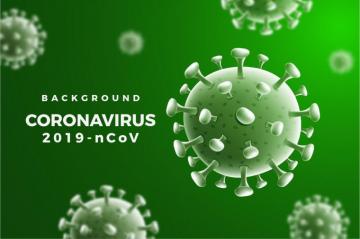 Green Corona Virus Infection Background Vectors