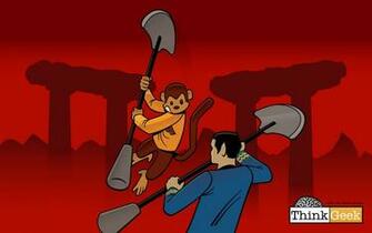 Star Trek Spock Monkeys Thinkgeek High Quality Wallpaper