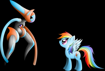 Deoxys Speed Rainbow Dash By Xeroseis