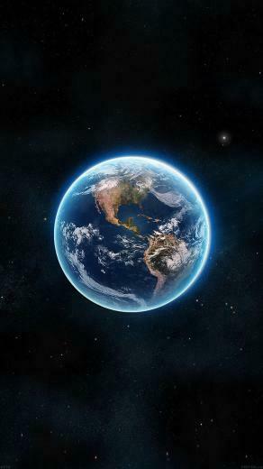 iPhone7papers Af18 Earth From Space Satellite Illust Art