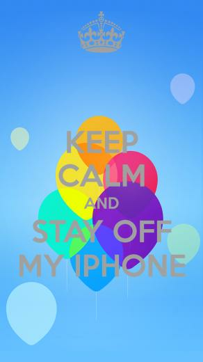 Keep Calm And Stay Off My iPhone Carry On Image