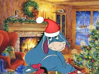 Eeyore Christmas Wallpaper Eeyorebythefireside Vi Jpg