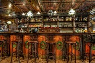 Old Western Home Bars Chairs Ceiling HDr Design Wooden Bar