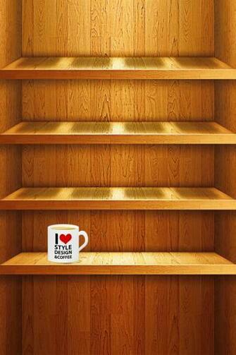 Background Pictures Photos iPhone Wallpaper Wooden Shelf Jpg