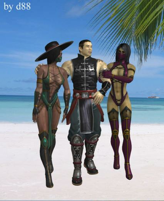 Kung Lao Jade And Mileena By Dim1988