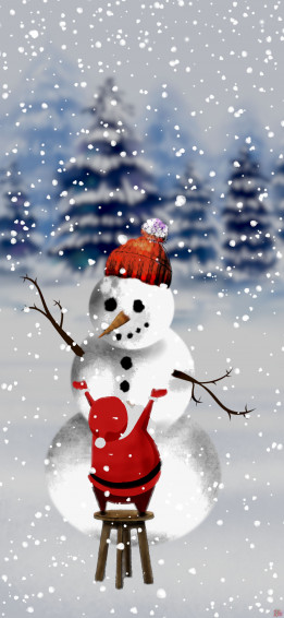 iPhone Pro Max Wallpaper Santa The Builder By Rix Wn