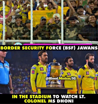 Border Security Force Jawans In Stadium To Watch Lt Colonel