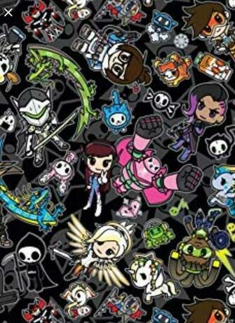 Overwatch X Tokidoki Obsession Pattern Enamel