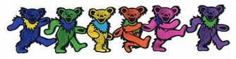 Grateful Dead Rainbow Dancing Bears In Line Patch Gypsy Rose