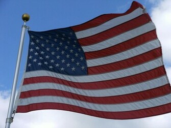 American Flag Waving In Sky Picture