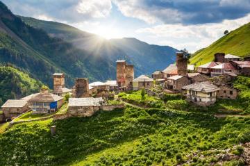 Georgia Wallpaper Elegant Village Adishi Glacier