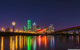 Oversaturated Dallas Skyline 4k HD Desktop Wallpaper For