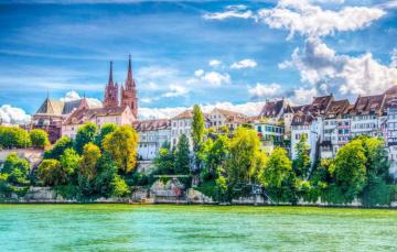 Wallpaper Lake Building Switzerland Basel Image For Desktop