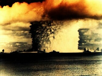 Atomic Nuclear Bomb Mushroom Cloud Wallpaper HD Background