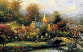 Kinkade Rivers Wallpaper High Resolution