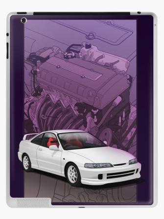 Integra Dc2 With B Series Background iPad Case Skin By