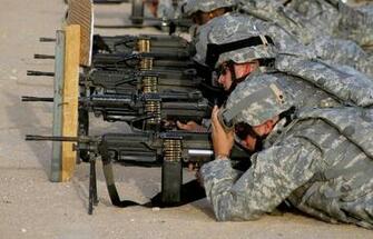 M249 Saw Machine Weapon Gun Military Soldier Ammo D Wallpaper