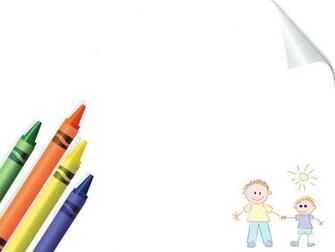 Crayons Board School Powerpoint Templates Blue Education