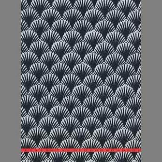 Art Deco Flapper Flock Black On Silver Wflo Designer