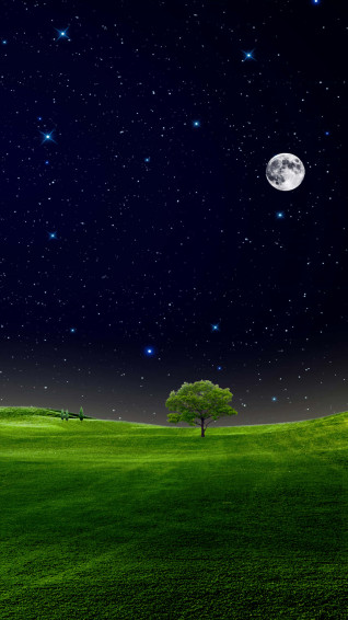 Moon And Stars iPhone Wallpaper