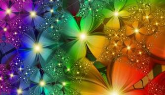 Rainbow Flowers Desktop Wallpaper