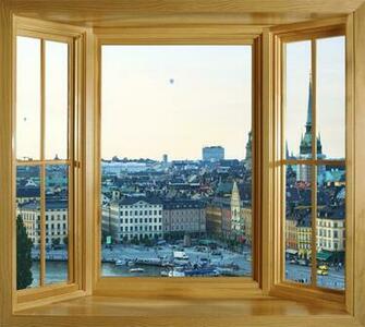 Wim164 Aerial Of Stockholm Sweden Window Frame Wallpaper