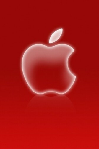 HD Red And White Apple iPhone Wallpaper Background