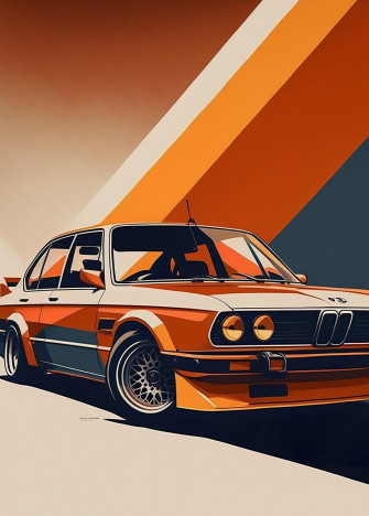 Wall Art Print E36 Retro Car Vintage Gifts Merchandise