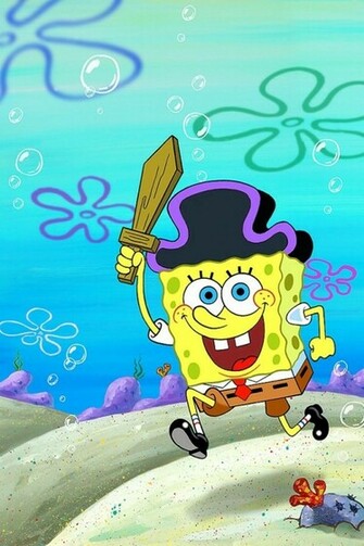 Spongebob Pirate Drawns Cartoons Wallpaper For iPhone