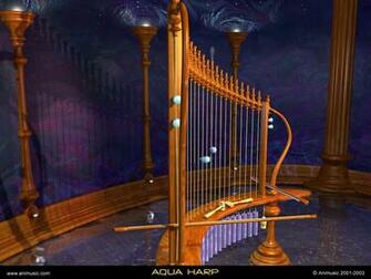 Animusic Aqua Harp Wallpaper