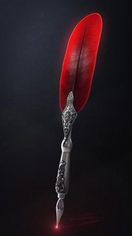 Quill Pen Writing Implement Knife Background Stylish Pens