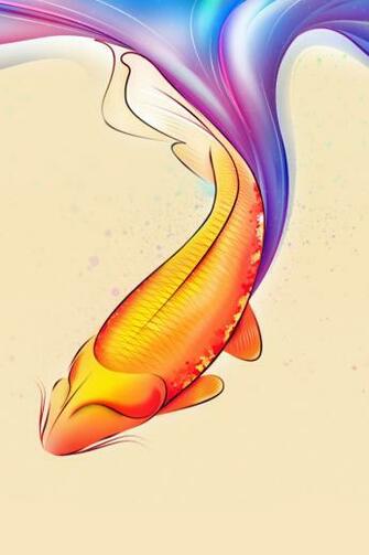 Colorful Koi iPhone Wallpaper